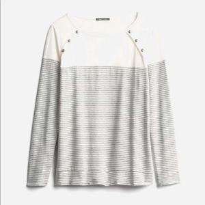 NWT Pink Clover Luna Button Detail Brushed Knit Top